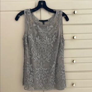 White House Black Market Embroidered sleeveless top